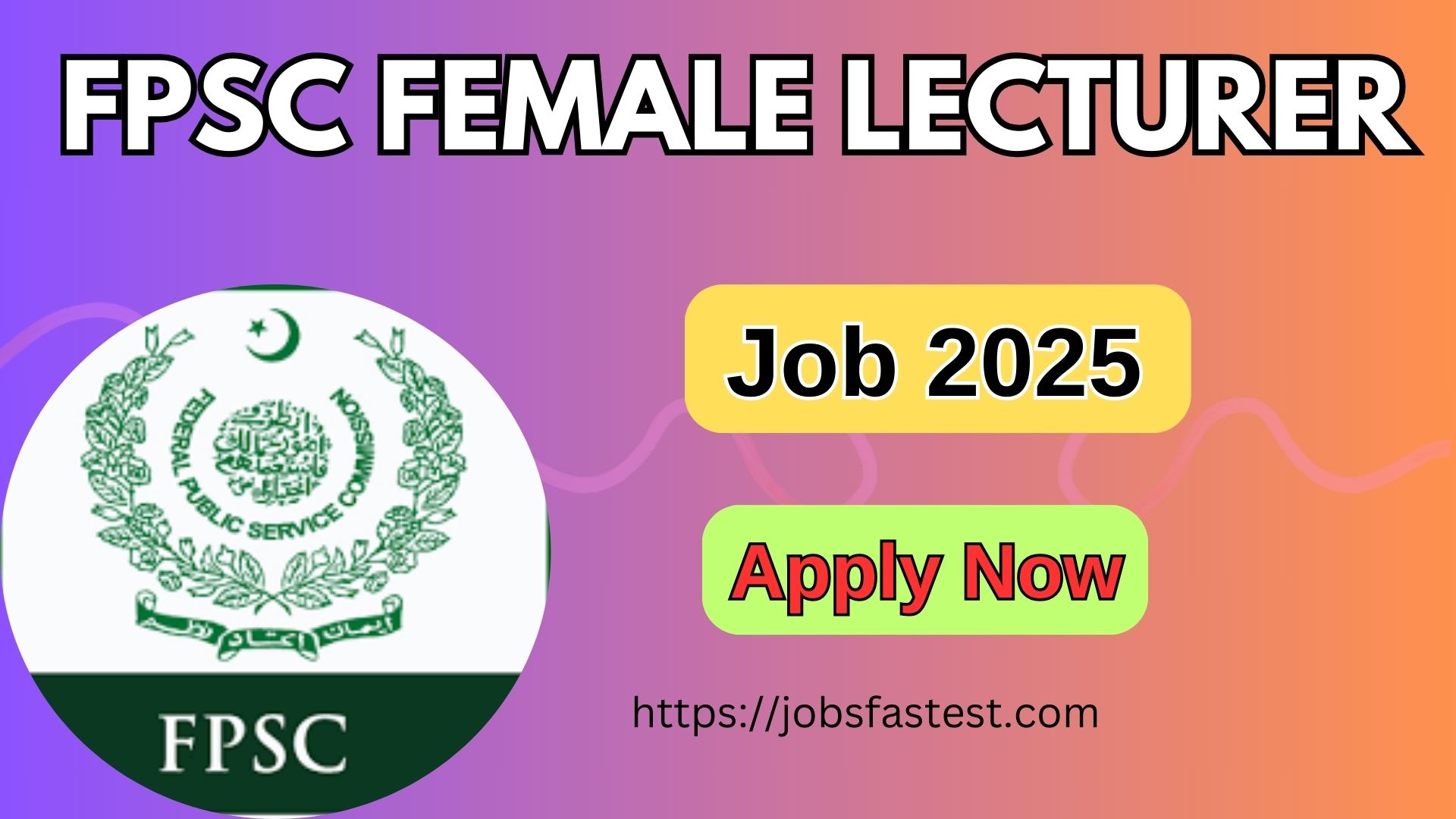 FPSC Female Lecturer Jobs